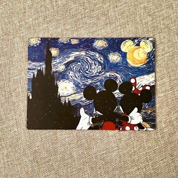 Mickey and Minnie Starry Night Art Magnet - Picture 2 of 3